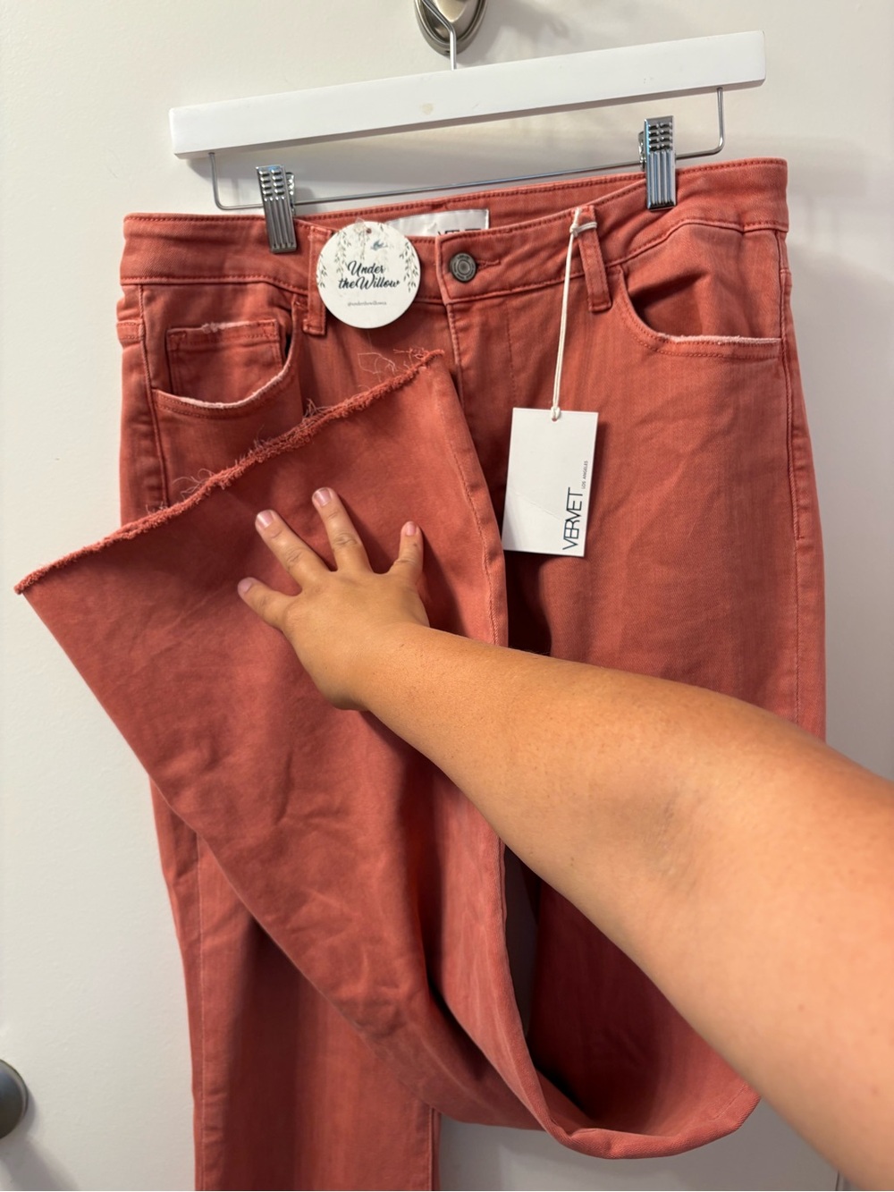 Vervet BELLA High-Rise Flare Size 31 NWT/SEE COLOR/Mineral Red - Picture 4 of 10